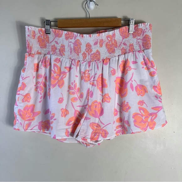 VINEYARD VINES Summer Blooms Smocked Shorts Size XL Flowy Cotton High Rise - Picture 9 of 13